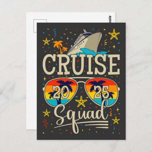 Cruise Squad 2025 Kreuzfahrt Postkarte (Vorne/Hinten)