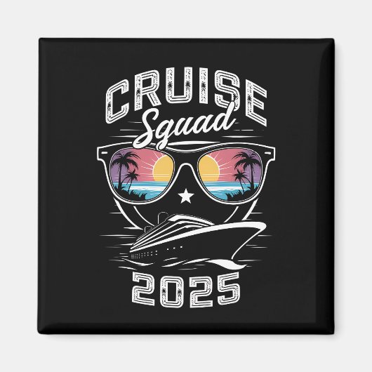 Cruise Squad 2025 Sommerferien Matching Family Magnet (Vorne)