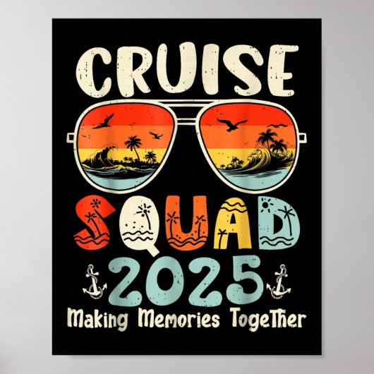 Cruise Squad 2025 Sommerferien Matching Family Poster (Vorne)