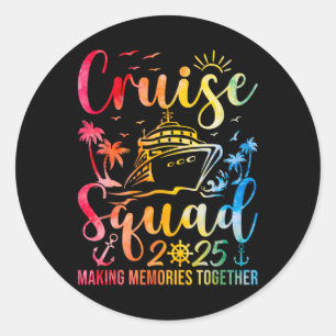 Cruise Squad 2025 Sommerferien Matching Family Runder Aufkleber