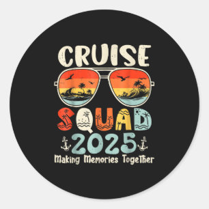 Cruise Squad 2025 Sommerferien Matching Family Runder Aufkleber