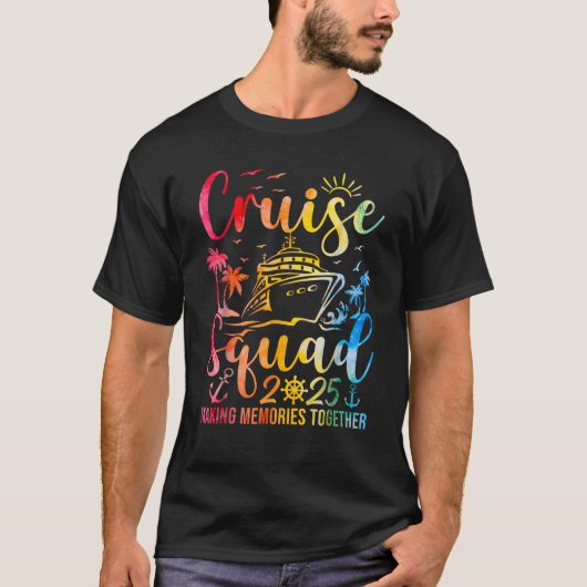 Cruise Squad 2025 Sommerferien Matching Family T-Shirt (Vorderseite)