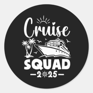 Cruise Squad 2025 Vacation Matching Family Runder Aufkleber