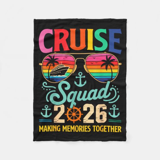 Cruise Squad 2026 Family Group Matching Summer Vac Fleecedecke (Vorderseite)