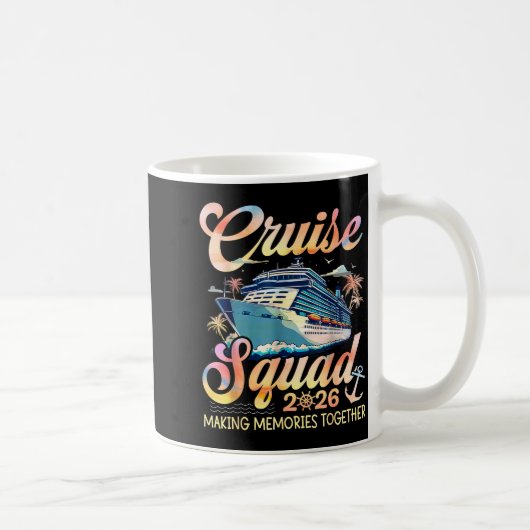 Cruise Squad 2026 Family Group Matching Summer Vac Kaffeetasse (Rechts)