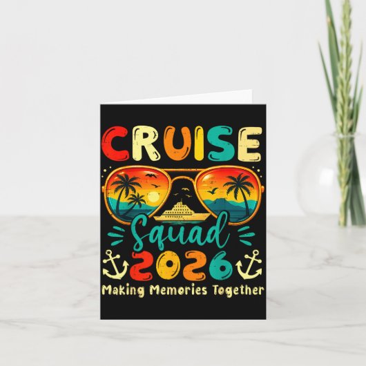 Cruise Squad 2026 Family Group Matching Summer Vac Karte (Vorderseite)