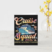 Cruise Squad 2026 Family Group Matching Summer Vac Karte (Gelbe Blume)