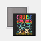 Cruise Squad 2026 Family Group Matching Summer Vac Magnet (Vorderseite/Rückseite)