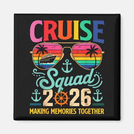 Cruise Squad 2026 Family Group Matching Summer Vac Magnet (Vorne)