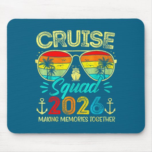 Cruise Squad 2026 Family Group Matching Summer Vac Mousepad (Vorne)