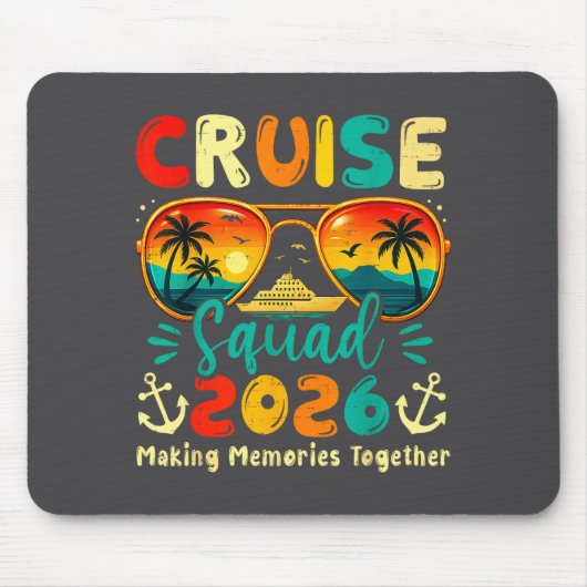 Cruise Squad 2026 Family Group Matching Summer Vac Mousepad (Vorne)