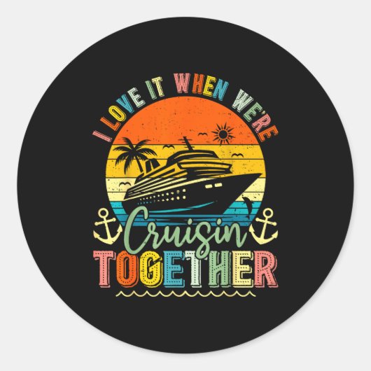 Cruise Squad 2026 Family Group Matching Summer Vac Runder Aufkleber (Vorderseite)