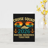 Cruise Squad 2026 Family Vacation Matching Group S Karte (Gelbe Blume)