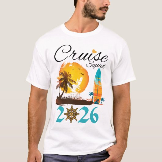 Cruise Squad 2026 Family Vacation T-Shirt (Vorderseite)