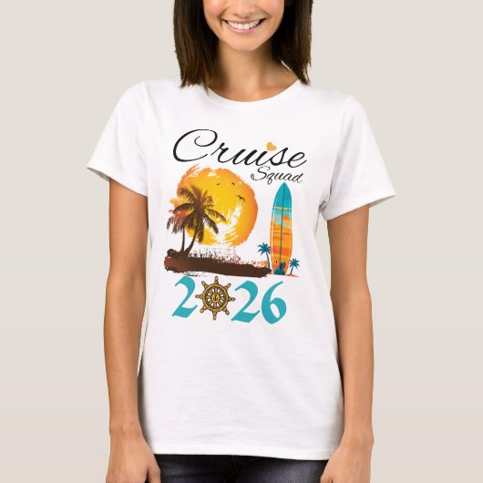 Cruise Squad 2026 Family Vacation T-Shirt (Vorderseite)