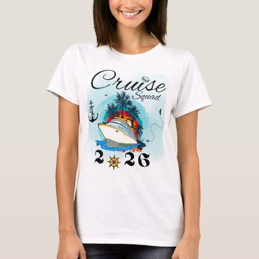 Cruise Squad 2026 Family Vacation T-Shirt (Vorderseite)