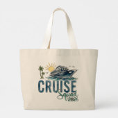 Cruise Squad 2026 Tote Bag Vacation Jumbo Stoffbeutel (Rückseite)