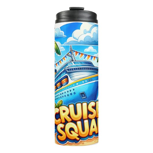 Cruise Squad Cartoon Thermosbecher (Vorderseite)