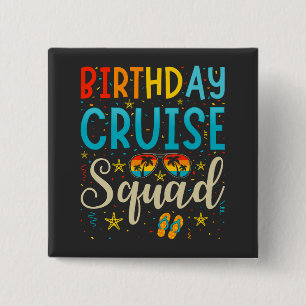 Cruise Squad Cruising Vacacation Square Button