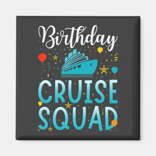 Cruise Squad Cruising Vacacation Square Magnet