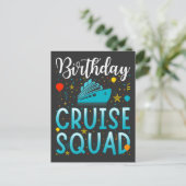 Cruise Squad Cruising Vacation Postkarte (Stehend Vorderseite)