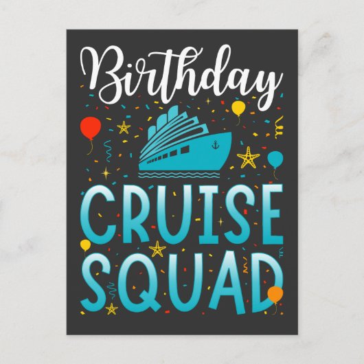 Cruise Squad Cruising Vacation Postkarte (Vorderseite)