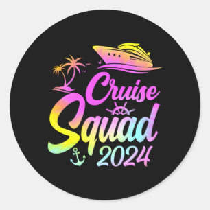 Cruise Squad Familie 2024 Runder Aufkleber