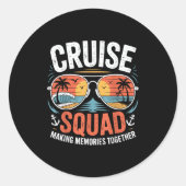 Cruise Squad Family Group Matching Summer Cruise V Runder Aufkleber (Vorderseite)