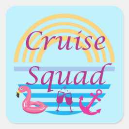 Cruise Squad Quadratischer Aufkleber