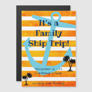 Cruise Stateroom Door Magnet Orange Hintergrund