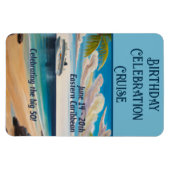Cruise Stateroom Door Tropical Beach Magnet (Horizontal)