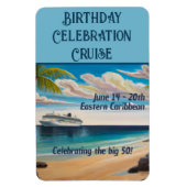 Cruise Stateroom Door Tropical Beach Magnet (Vertikal)