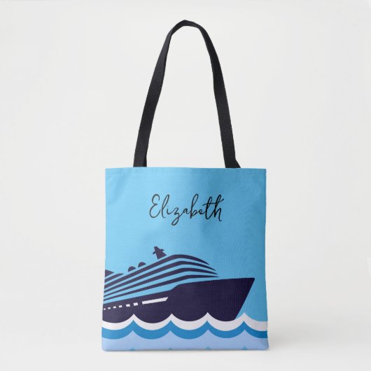 Cruise Theme Personalisiert Tote Bag Tasche (Vorderseite)