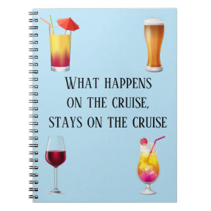 Cruise Vacation Journal Funny Notebook Cocktails Notizblock