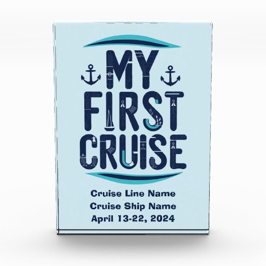 Cruise Vacation meine erste Kreuzfahrt nach Maß Fotoblock (Vorderseite)