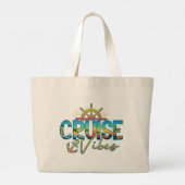 Cruise Vibes Beach Nautical Tote Bag Jumbo Stoffbeutel (Rückseite)