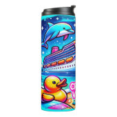 Cruise Vibes Cruising Ducks Tumbler Thermosbecher (Nach links gedreht)