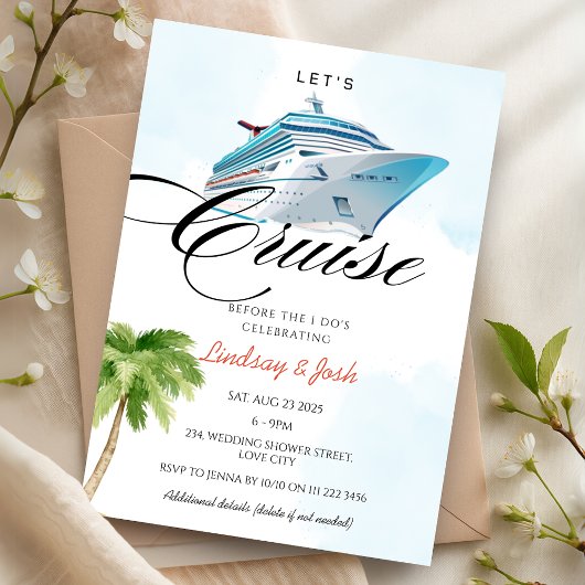 Cruise Wedding Couple Dusche Einladung
