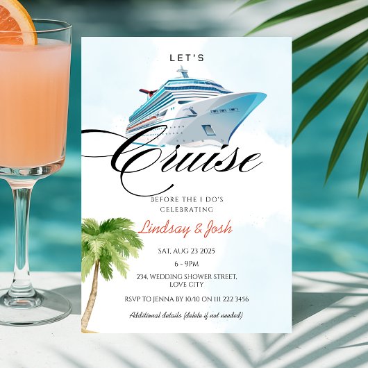 Cruise Wedding Couple Dusche Einladung