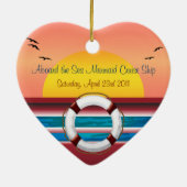 Cruise Wedding Personalisiert Gefallen Keramikornament (Hinten)