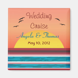 Cruise Wedding Personalisiert Sunset Favor Magnet