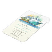 Cruise Wedding Watercolor Magnet (Linke Seite)