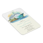 Cruise Wedding Watercolor Magnet (Rechte Seite)
