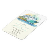 Cruise Wedding Watercolor Magnet (Linke Seite)