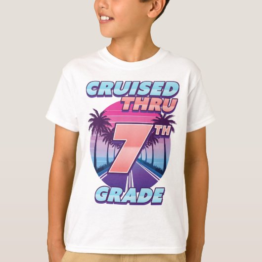 Cruised Thru 7. Grade Abschluss T-Shirt (Vorderseite)
