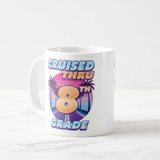 Cruised Thru 8. Grade Abschluss Kaffeetasse (Vorderseite Links)