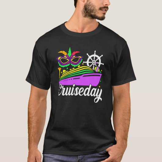 Cruiseday Mardi Gras Celebrations Parade Boat Fat T-Shirt (Vorderseite)