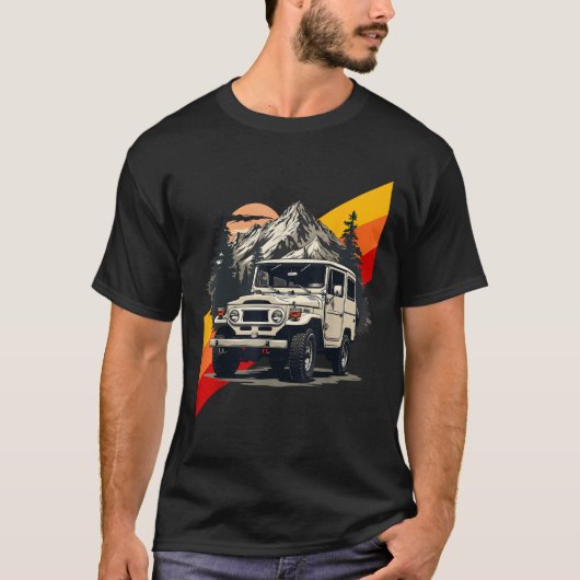 Cruiser 40 Series Mountain Offroad 4 Wheel Drive 4 T-Shirt (Vorderseite)
