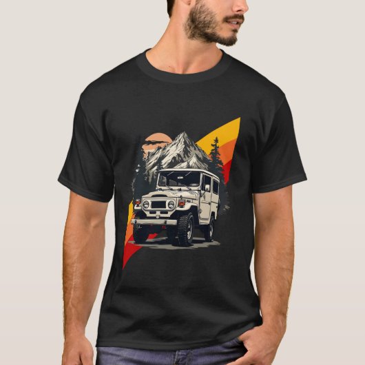 Cruiser 40 Series Mountain Offroad 4 Wheel Drive 4 T-Shirt (Vorderseite)
