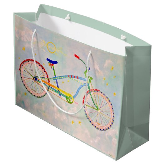 Cruiser Bike-Geschenktasche Große Geschenktüte (Rückseite Schrägansicht)